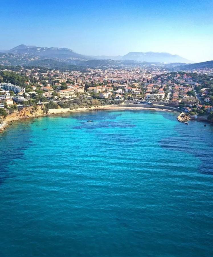 Confortable T2 Vue Mer Avec Terrasse Amenagee Et Parking Prive, Plage Et Port A Pied Санари-сюр-Мер Екстериор снимка